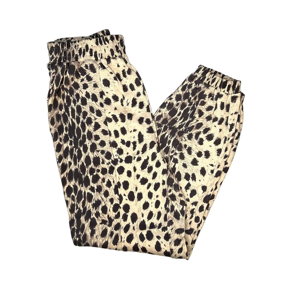 Anthropologie Othilia animal print women’s joggers pants